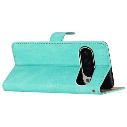 For Google Pixel 9 / 9 Pro Case Crazy Horse Texture PU Leather Wallet Stand Phone Cover