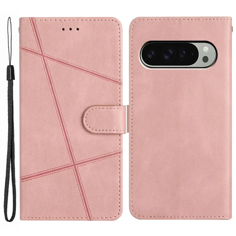 For Google Pixel 9 / 9 Pro Case Crazy Horse Texture PU Leather Wallet Stand Phone Cover