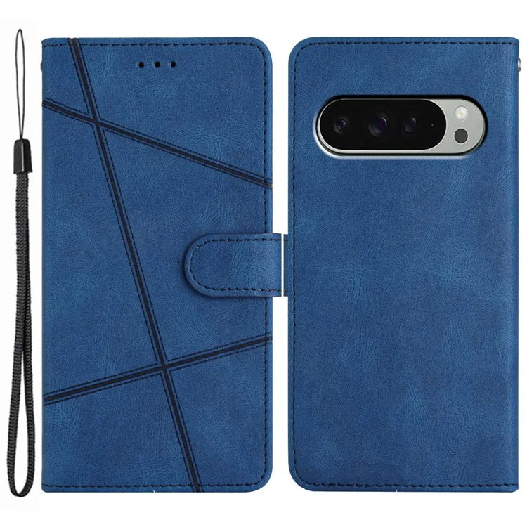 For Google Pixel 9 / 9 Pro Case Crazy Horse Texture PU Leather Wallet Stand Phone Cover