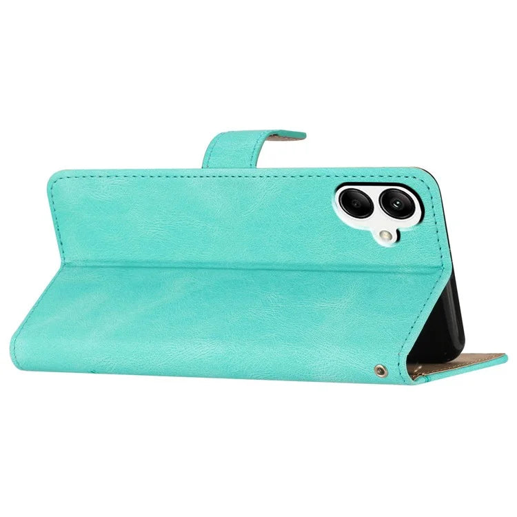 For Samsung Galaxy A06 Case Crazy Horse Texture PU Leather Wallet Stand Phone Cover