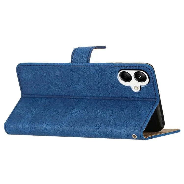 For Samsung Galaxy A06 Case Crazy Horse Texture PU Leather Wallet Stand Phone Cover