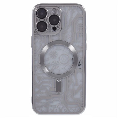 AR Series For iPhone 16 Pro Max Case Compatible with MagSafe Gear Design TPU Phone Cover with Lens Film