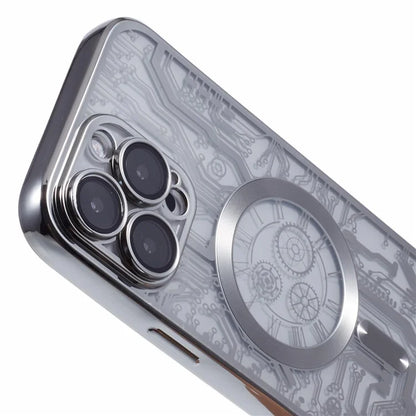 AR Series For iPhone 16 Pro Max Case Compatible with MagSafe Gear Design TPU Phone Cover with Lens Film