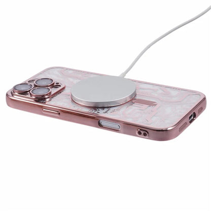 AR Series For iPhone 16 Pro Max Case Compatible with MagSafe Gear Design TPU Phone Cover with Lens Film