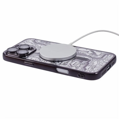 AR Series For iPhone 16 Pro Max Case Compatible with MagSafe Gear Design TPU Phone Cover with Lens Film