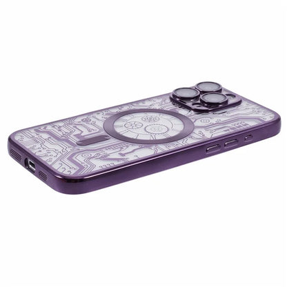 AR Series For iPhone 16 Pro Max Case Compatible with MagSafe Gear Design TPU Phone Cover with Lens Film