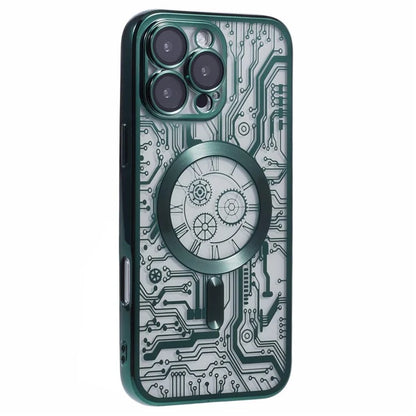 AR Series For iPhone 16 Pro Max Case Compatible with MagSafe Gear Design TPU Phone Cover with Lens Film