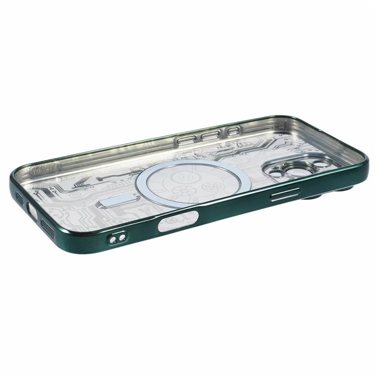 AR Series For iPhone 16 Pro Max Case Compatible with MagSafe Gear Design TPU Phone Cover with Lens Film