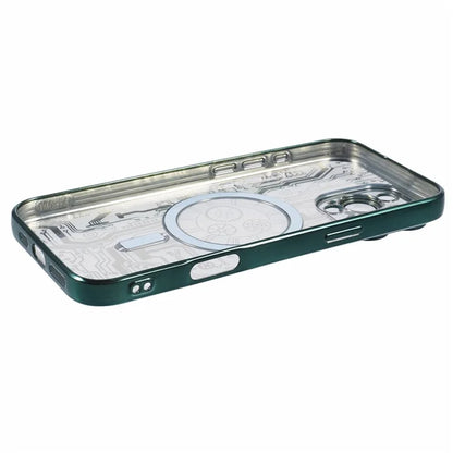 AR Series For iPhone 16 Pro Max Case Compatible with MagSafe Gear Design TPU Phone Cover with Lens Film
