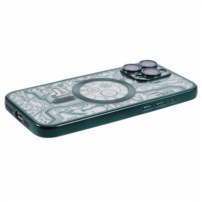 AR Series For iPhone 16 Pro Max Case Compatible with MagSafe Gear Design TPU Phone Cover with Lens Film