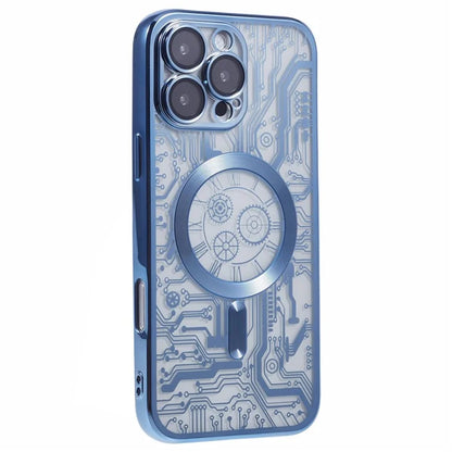 AR Series For iPhone 16 Pro Max Case Compatible with MagSafe Gear Design TPU Phone Cover with Lens Film