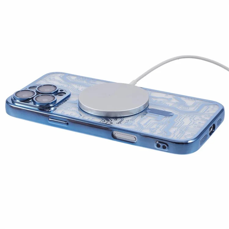 AR Series For iPhone 16 Pro Max Case Compatible with MagSafe Gear Design TPU Phone Cover with Lens Film