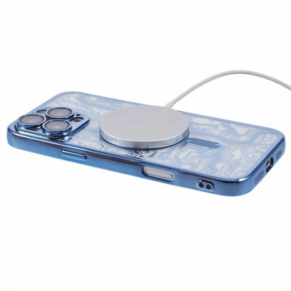 AR Series For iPhone 16 Pro Max Case Compatible with MagSafe Gear Design TPU Phone Cover with Lens Film