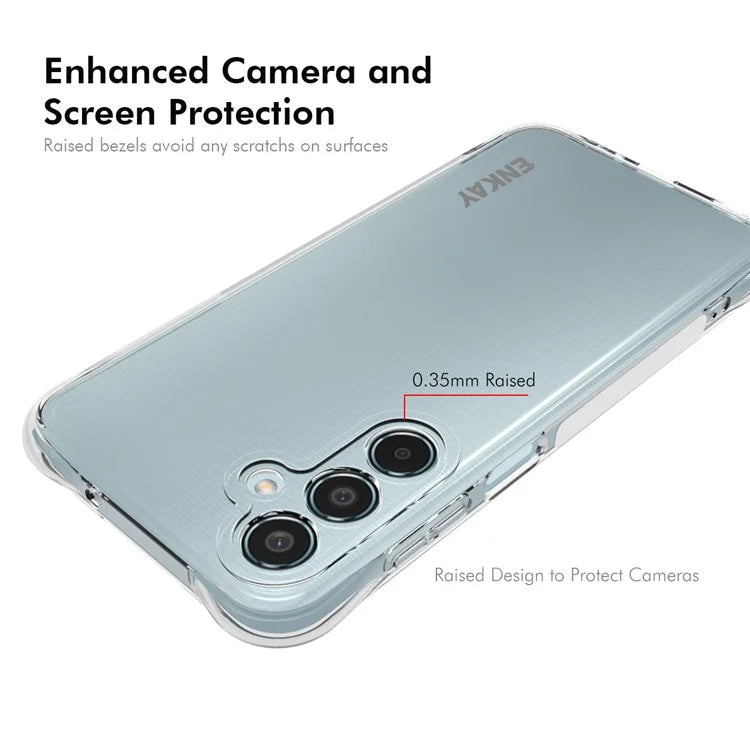 ENKAY HAT PRINCE For Samsung Galaxy M35 5G Clear Case TPU Phone Cover Corner Airbag Fall Protection