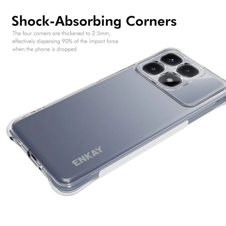 ENKAY HAT PRINCE For Xiaomi Redmi K70 Ultra Clear Case TPU Phone Cover Corner Airbag Fall Protection