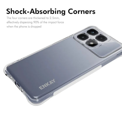 ENKAY HAT PRINCE For Xiaomi Redmi K70 Ultra Clear Case TPU Phone Cover Corner Airbag Fall Protection