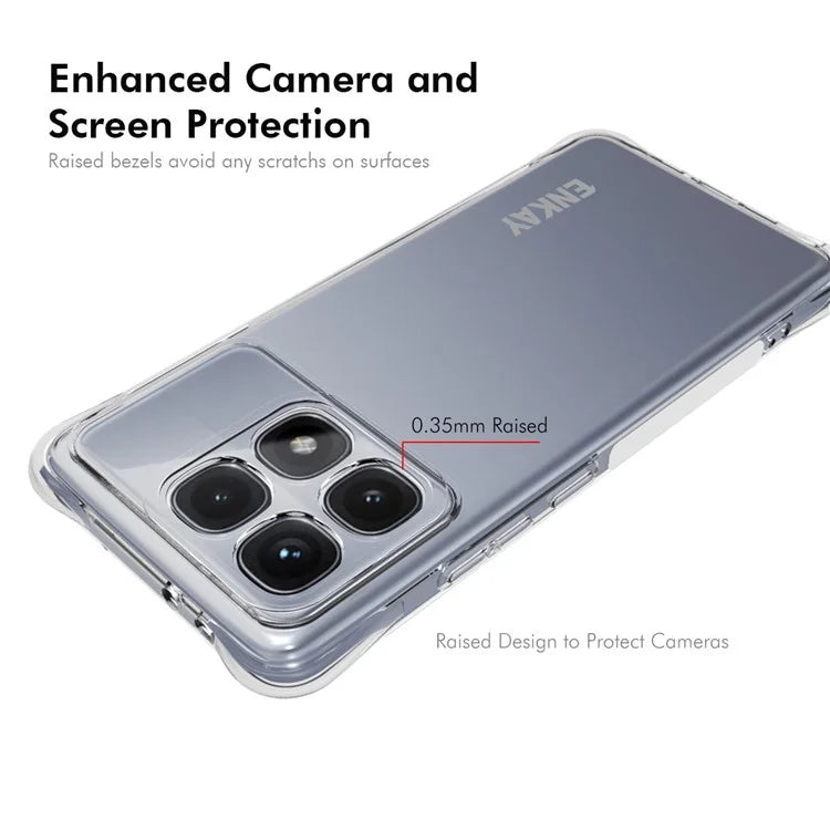 ENKAY HAT PRINCE For Xiaomi Redmi K70 Ultra Clear Case TPU Phone Cover Corner Airbag Fall Protection