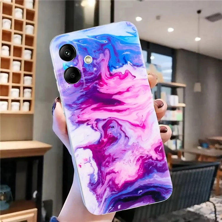 For Samsung Galaxy A06 Case Flexible TPU Marble Pattern Phone Cover