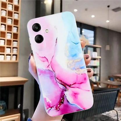 For Samsung Galaxy A06 Case Flexible TPU Marble Pattern Phone Cover