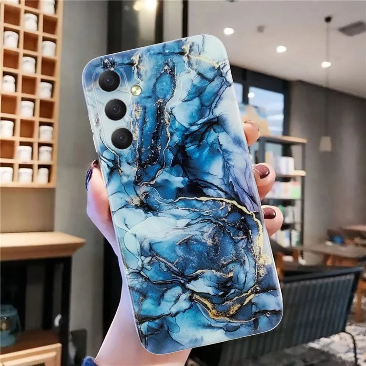 For Samsung Galaxy A16 5G Case Flexible TPU Marble Pattern Phone Cover