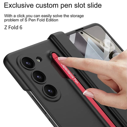 GKK For Samsung Galaxy Z Fold6 5G Case Magnetic Hinge Protector PC Phone Cover with Screen Film, Pencil