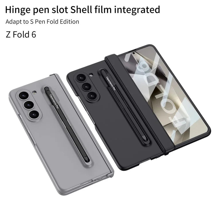 GKK For Samsung Galaxy Z Fold6 5G Case Magnetic Hinge Protector PC Phone Cover with Screen Film, Pencil