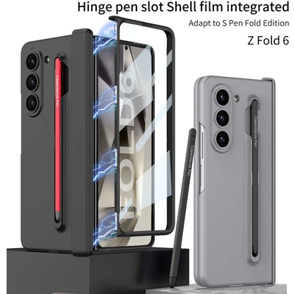 GKK For Samsung Galaxy Z Fold6 5G Case Magnetic Hinge Protector PC Phone Cover with Screen Film, Pencil