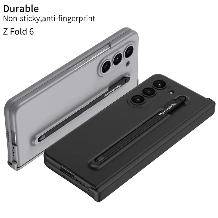 GKK For Samsung Galaxy Z Fold6 5G Case Magnetic Hinge Protector PC Phone Cover with Screen Film, Pencil
