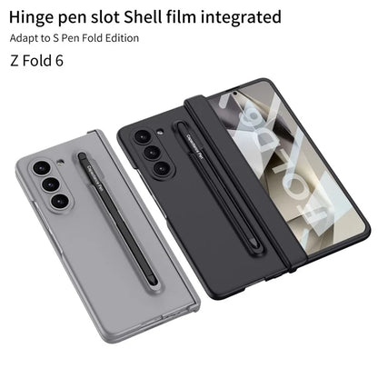 GKK For Samsung Galaxy Z Fold6 5G Case Magnetic Hinge Protector PC Phone Cover with Screen Film, Pencil