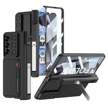 GKK For Samsung Galaxy Z Fold6 5G Case Magnetic Hinge Protection PC Phone Cover with Screen Film, Pencil Holder