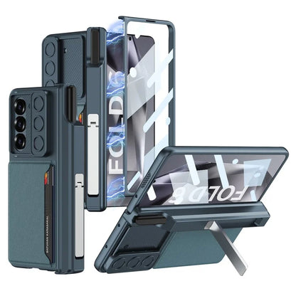 GKK For Samsung Galaxy Z Fold6 5G Case Magnetic Hinge Protection PC Phone Cover with Screen Film, Pencil Holder