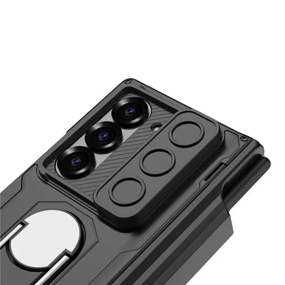 GKK For Samsung Galaxy Z Fold6 5G Kickstand Case Magnetic Hinge Protection PC Phone Cover with Screen Film