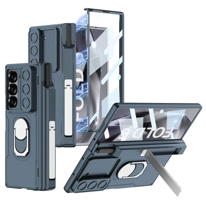 GKK For Samsung Galaxy Z Fold6 5G Kickstand Case Magnetic Hinge Protection PC Phone Cover with Screen Film