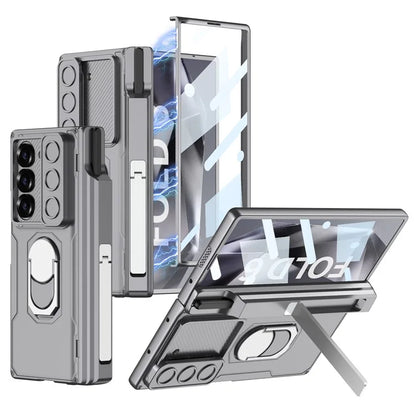 GKK For Samsung Galaxy Z Fold6 5G Kickstand Case Magnetic Hinge Protection PC Phone Cover with Screen Film