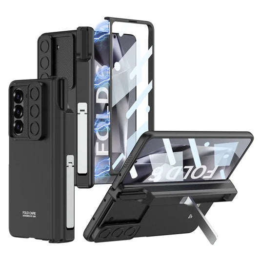GKK For Samsung Galaxy Z Fold6 5G Kickstand Case Magnetic Hinge Protection PC Phone Cover with Screen Film