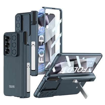 GKK For Samsung Galaxy Z Fold6 5G Kickstand Case Magnetic Hinge Protection PC Phone Cover with Screen Film