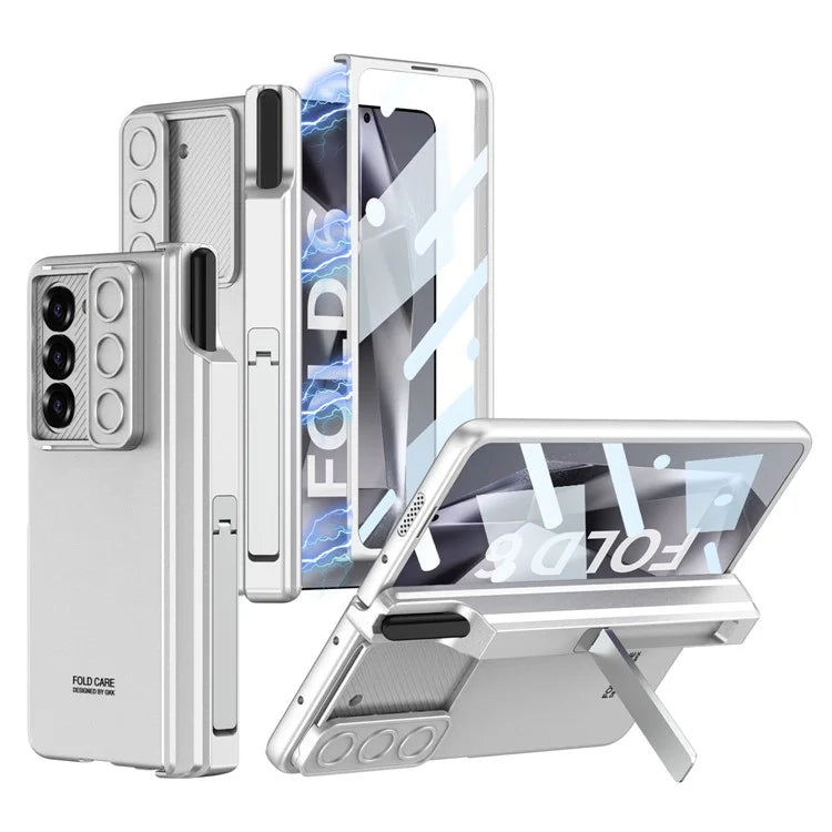 GKK For Samsung Galaxy Z Fold6 5G Kickstand Case Magnetic Hinge Protection PC Phone Cover with Screen Film