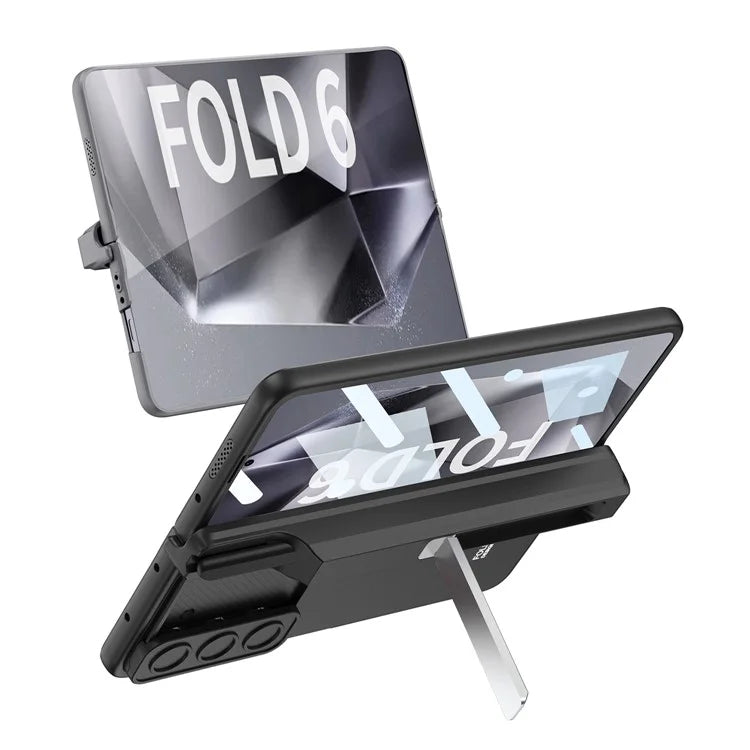 GKK For Samsung Galaxy Z Fold6 5G Kickstand Case Magnetic Hinge Protection PC Phone Cover with Screen Film