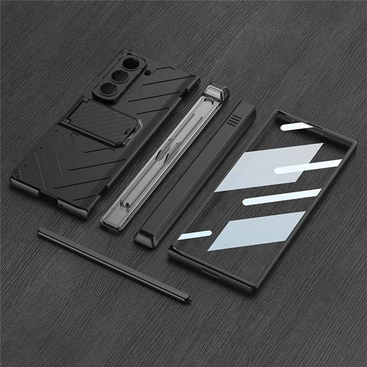GKK For Samsung Galaxy Z Fold6 5G Case Magnetic Hinge Protection Kickstand PC Phone Cover with Screen Film