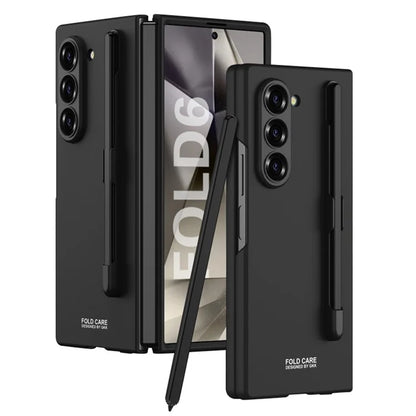 GKK For Samsung Galaxy Z Fold6 5G Case Anti-Drop Pencil Slot PC Phone Cover with Screen Film