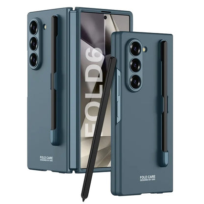 GKK For Samsung Galaxy Z Fold6 5G Case Anti-Drop Pencil Slot PC Phone Cover with Screen Film