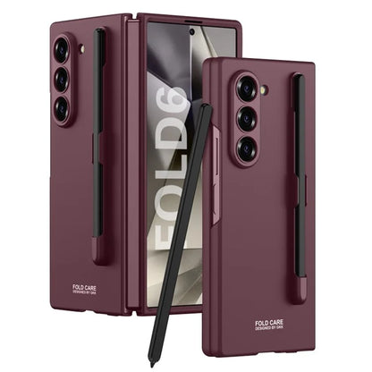 GKK For Samsung Galaxy Z Fold6 5G Case Anti-Drop Pencil Slot PC Phone Cover with Screen Film