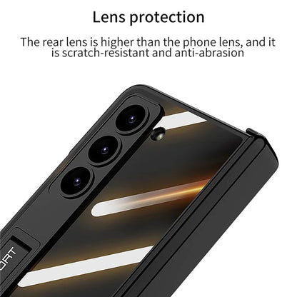 GKK For Samsung Galaxy Z Fold6 5G Case Electroplating Kickstand PC Phone Cover with Screen Film