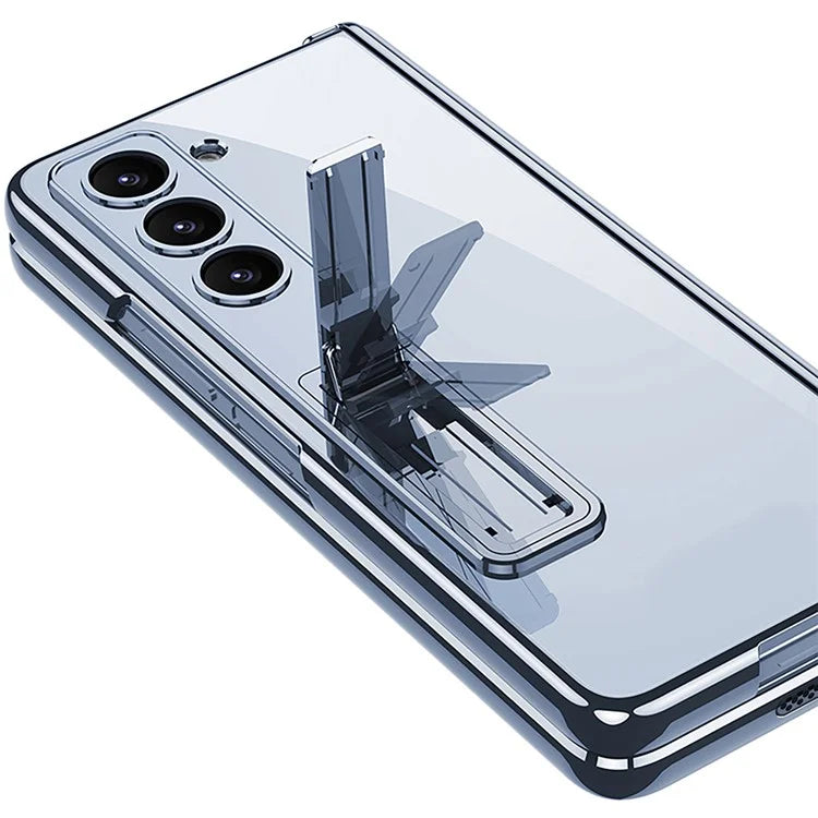 GKK For Samsung Galaxy Z Fold6 5G Case Electroplating Kickstand PC Phone Cover with Screen Film