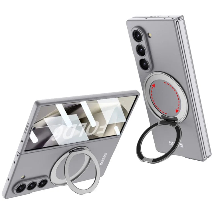 GKK For Samsung Galaxy Z Fold6 5G Kickstand Case Magnetic PC Phone Cover with Screen Film