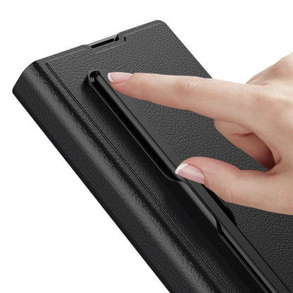 GKK For Samsung Galaxy Z Fold6 5G Stand Case PC+PU Phone Cover with Screen Film