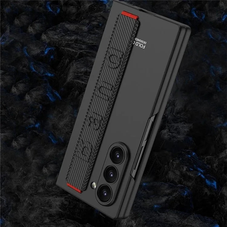 GKK For Samsung Galaxy Z Fold6 5G Case Band Strap Hard PC Phone Cover with Screen Film