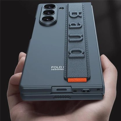 GKK For Samsung Galaxy Z Fold6 5G Case Band Strap Hard PC Phone Cover with Screen Film