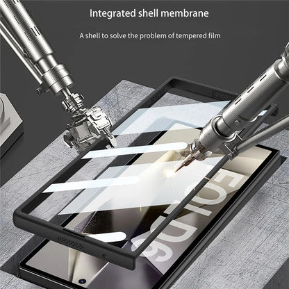 GKK For Samsung Galaxy Z Fold6 5G Magnetic Case PC Phone Cover with Screen Film, Magnetic Kickstand