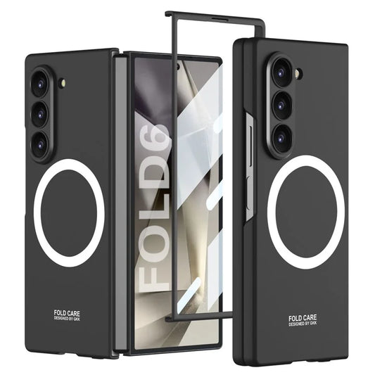 GKK For Samsung Galaxy Z Fold6 5G Magnetic Case PC Phone Cover with Screen Film
